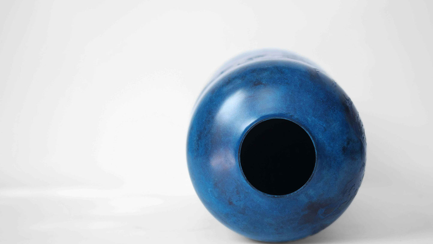 Azure Elegance Floral Vase